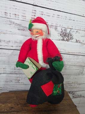 VTG USA Annalee Mobilitee Doll Santa Claus Meredith NH Christmas Figure